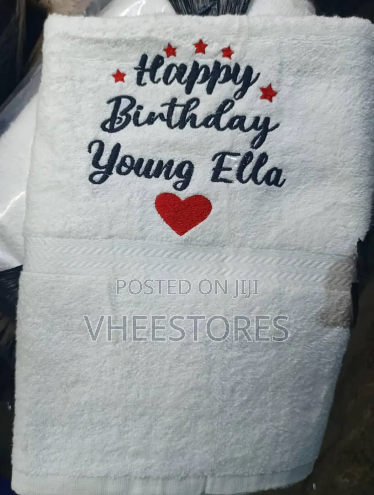 Cotton Hand Towel With Embroidery