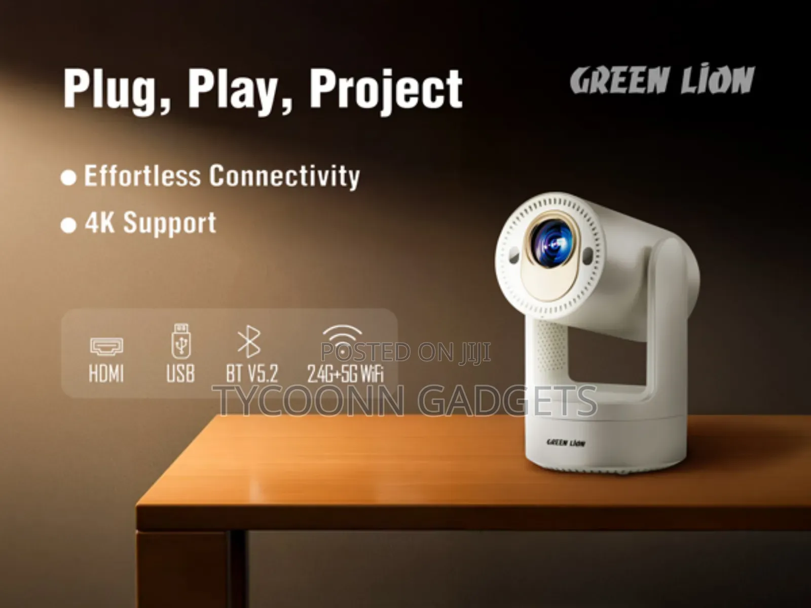 Green Lion Prisma Portable Projector With 5200mah Battery