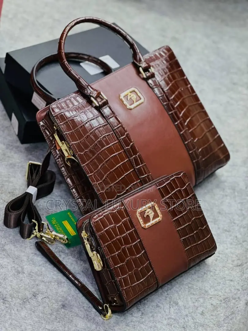Hermes Quality Luxury Men Genuine Leather Bag