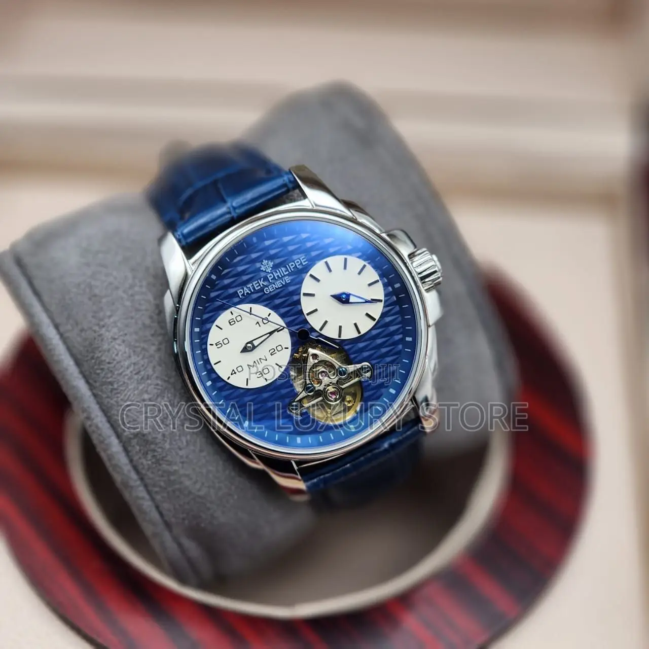 Patek Philippe Quality Luxury Men Genuine Leather Wristwatch