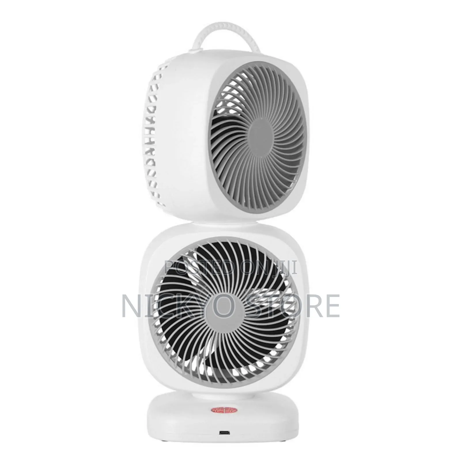 Double-head Mini Rechargeable Standing Fan