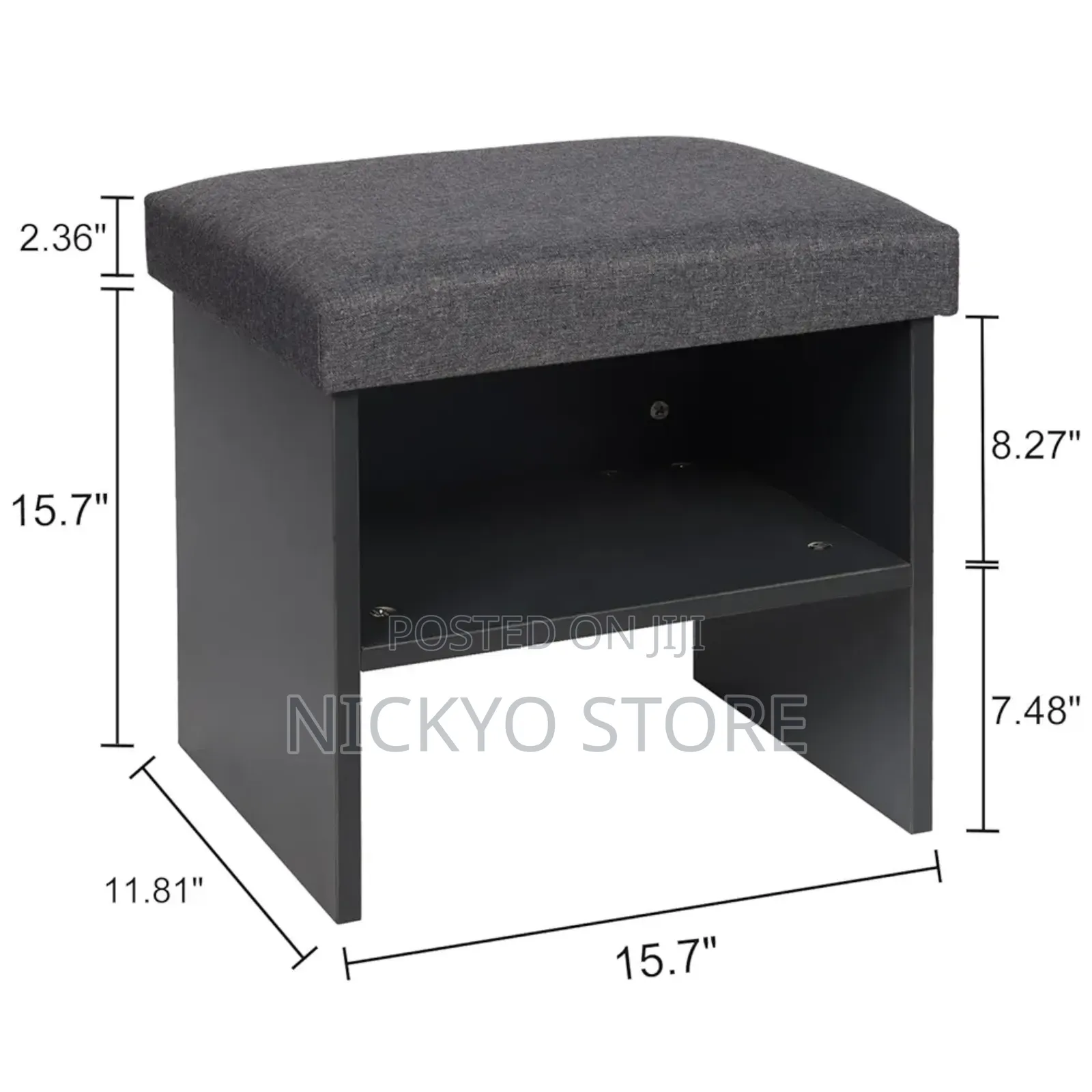 Shoe Rack With Cushioned Seat Hidden Storage