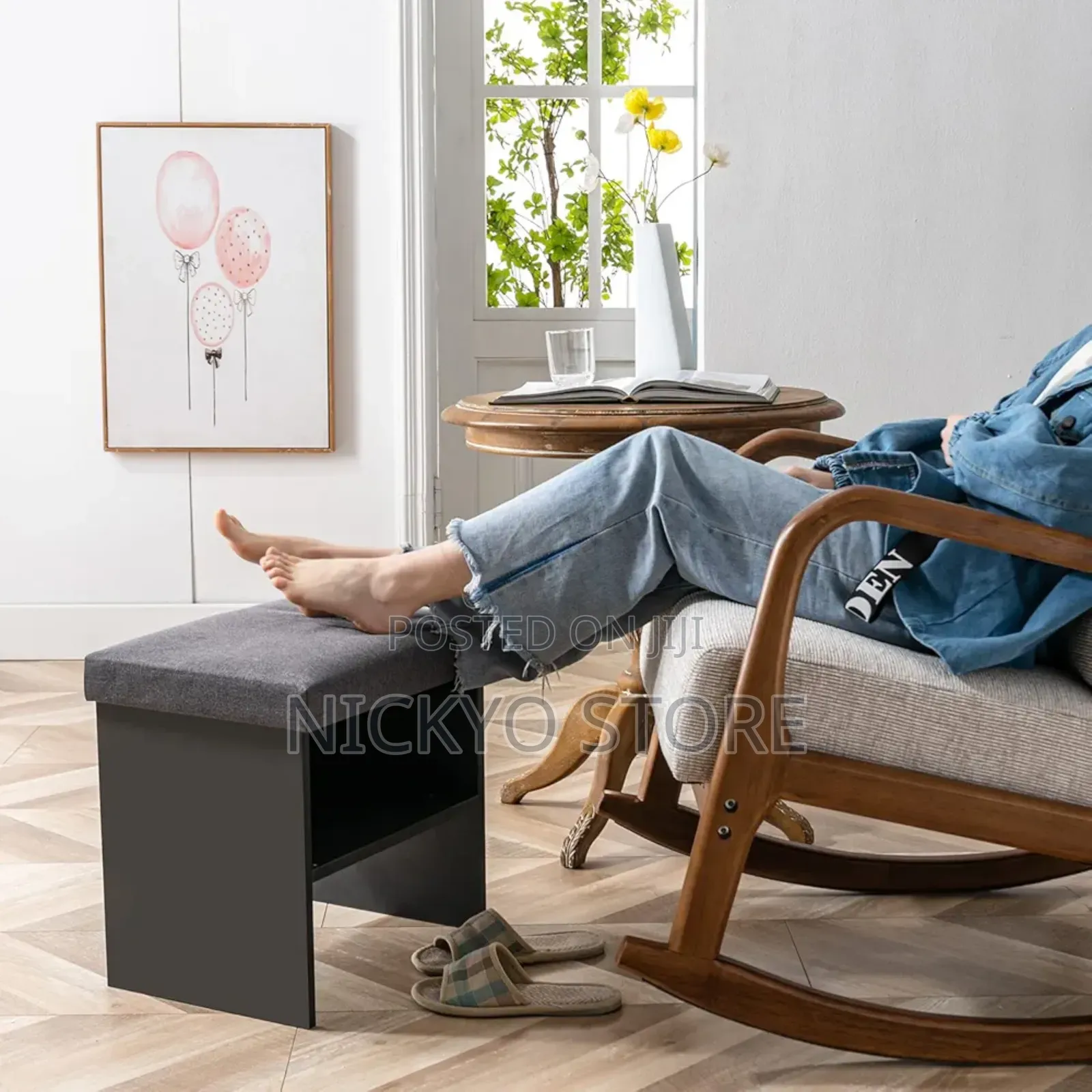 Shoe Rack With Cushioned Seat Hidden Storage
