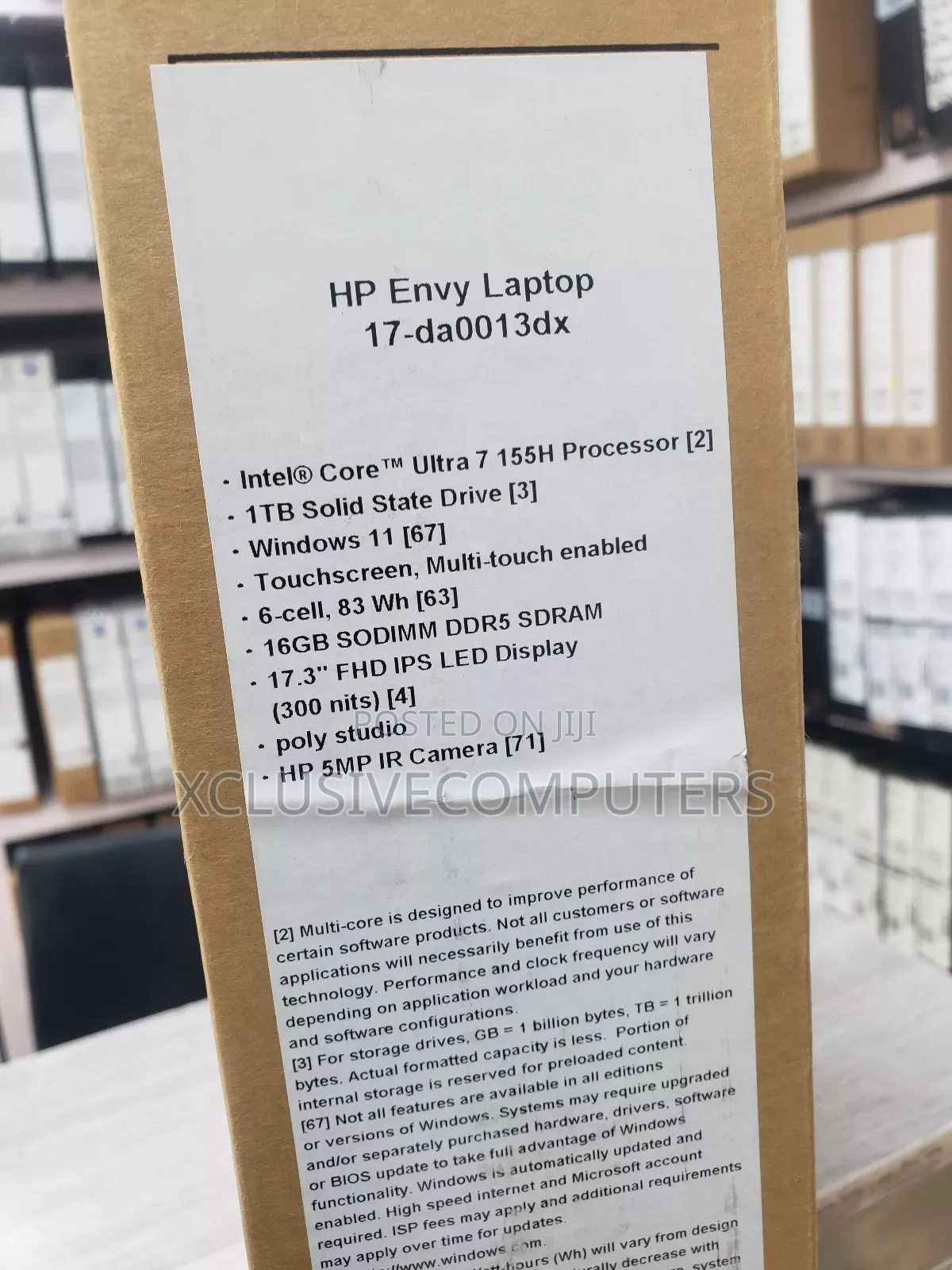 New Laptop HP Envy 17 16GB Intel Core I7 SSD 1T