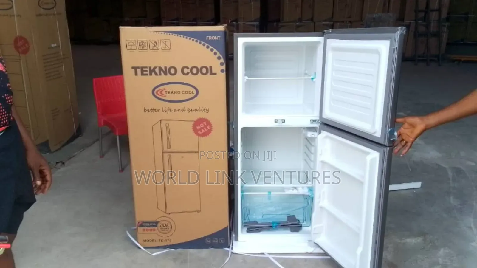 Tekno Cool Double Door Standing Fridge 118l