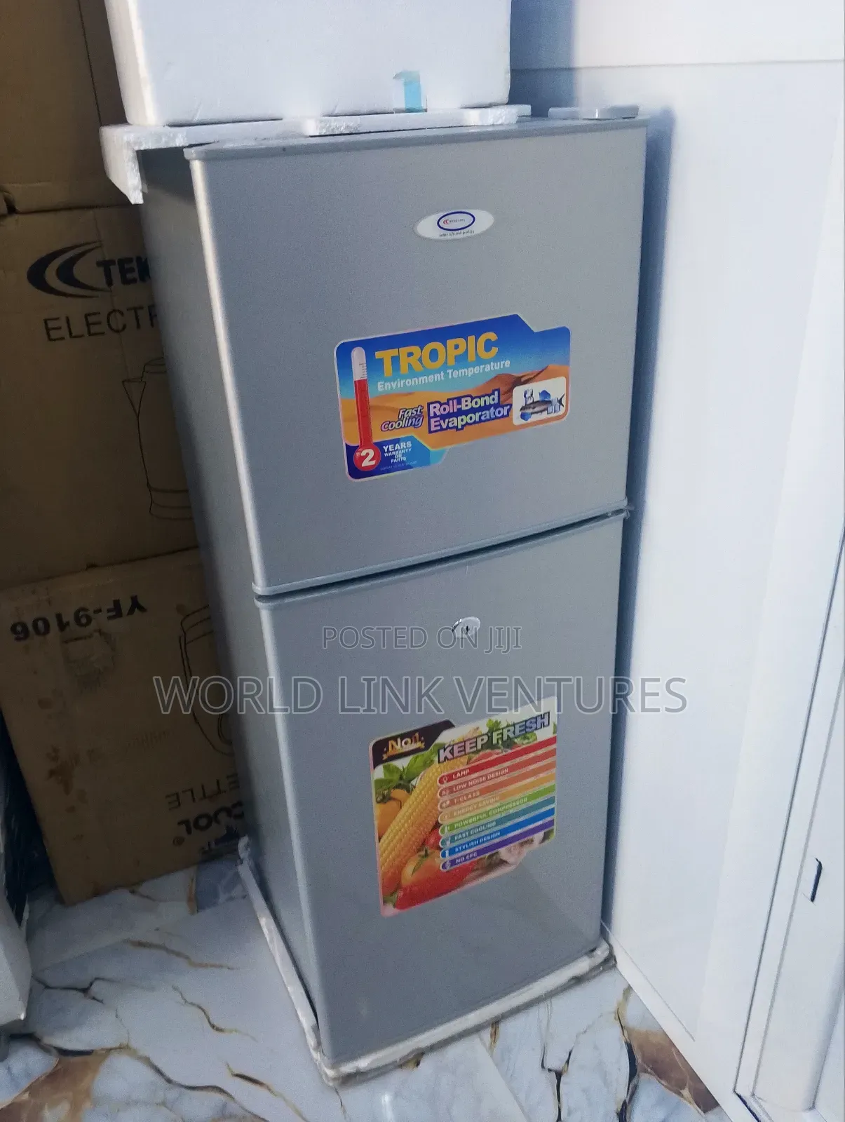 Tekno Cool Double Door Standing Fridge 118l