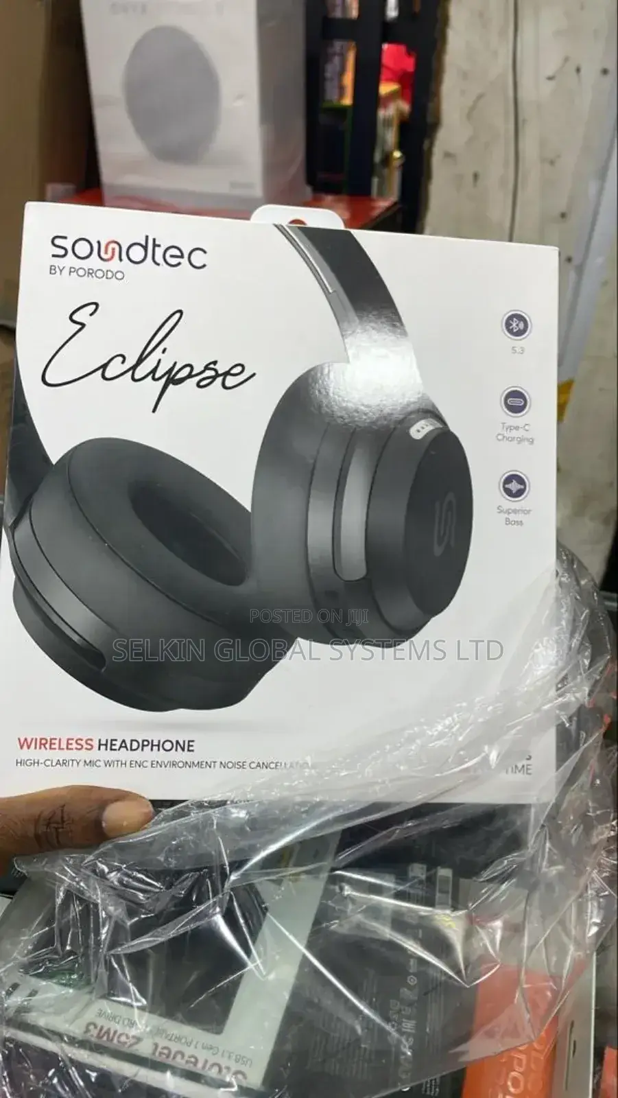 Porodo Soundtec Bluetooth Headset With Noise Cancelling