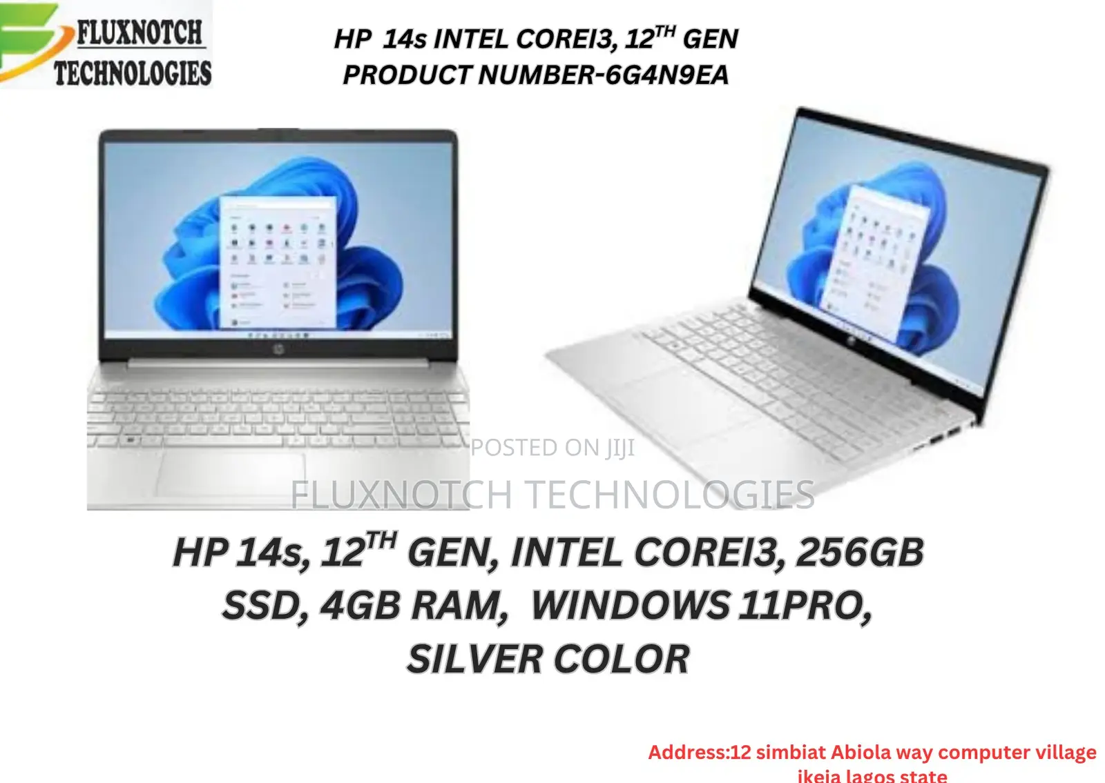 New Laptop HP 14S 4GB Intel Core i3 SSD 256GB
