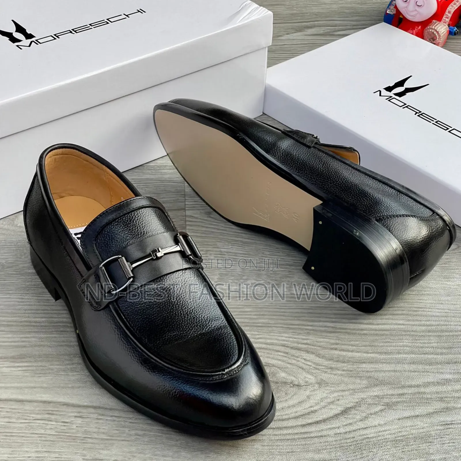 Moreschi Leather Black Shoe
