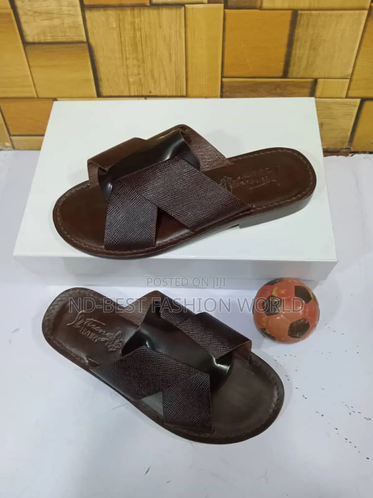 Brown Leather Italian Slippers