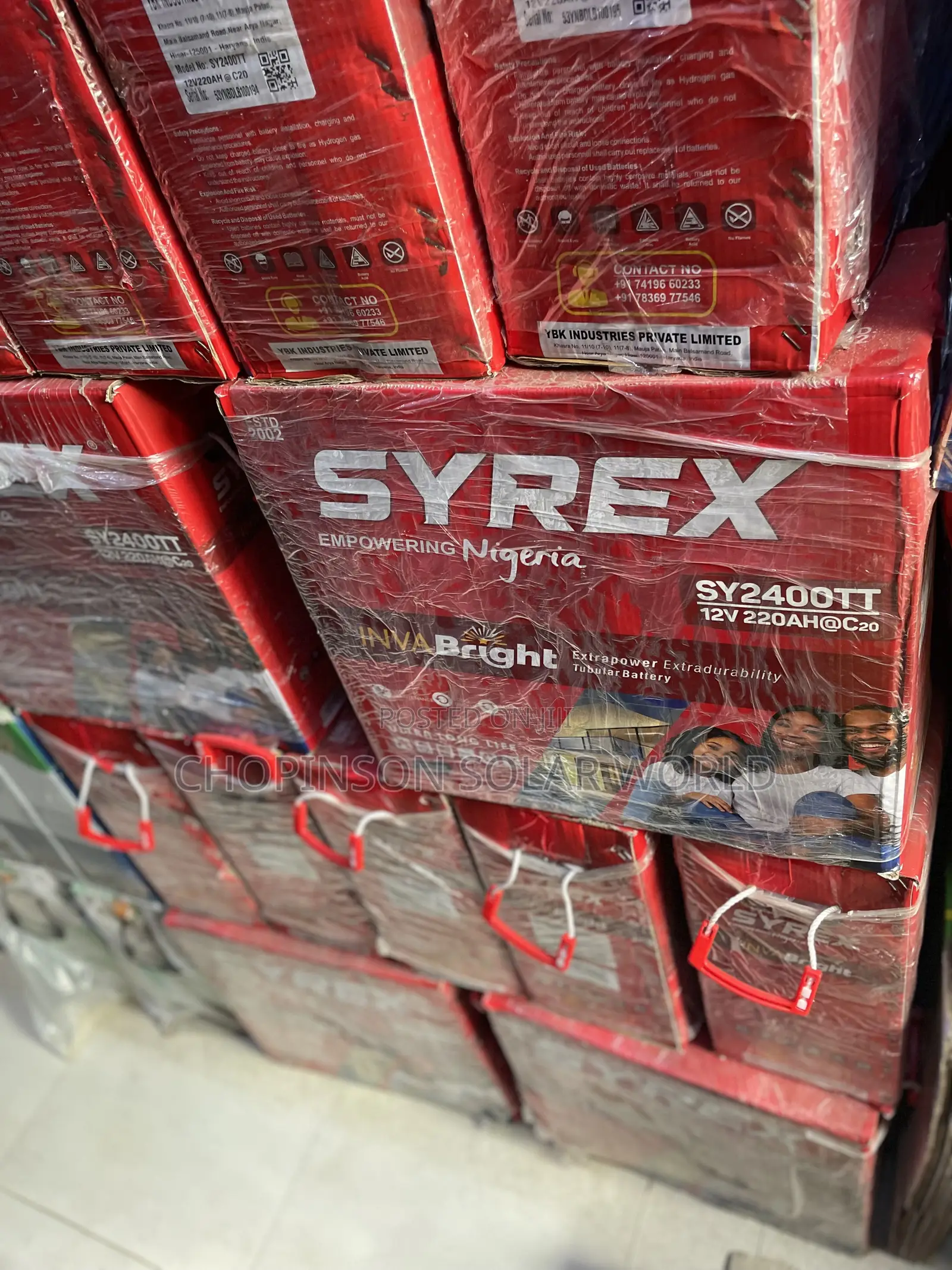 Solar Energy Syrex Tubular Battery 240ah/12v