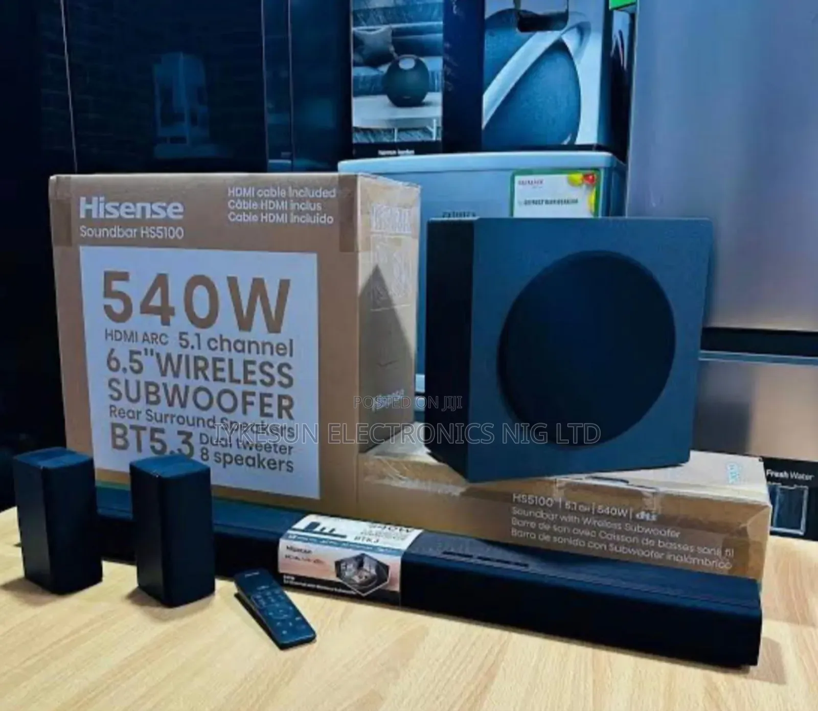 Original Hisense Powerful Sandbar 540watts 5.1 Ch Bluetooth
