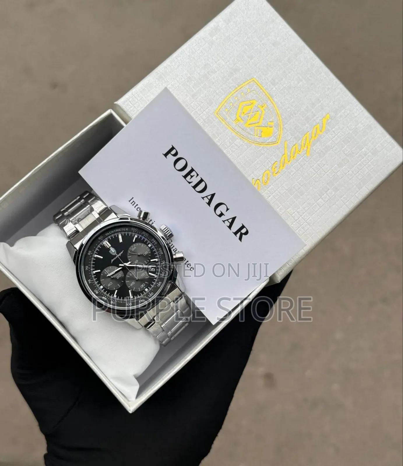Poedagar Quality Chronograph Watch For* Men* Steel* Strap