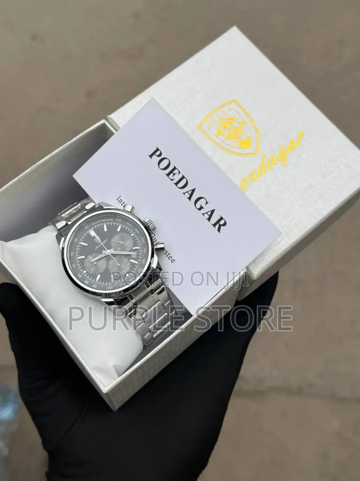 Poedagar Quality Chronograph Watch For* Men* Steel* Strap