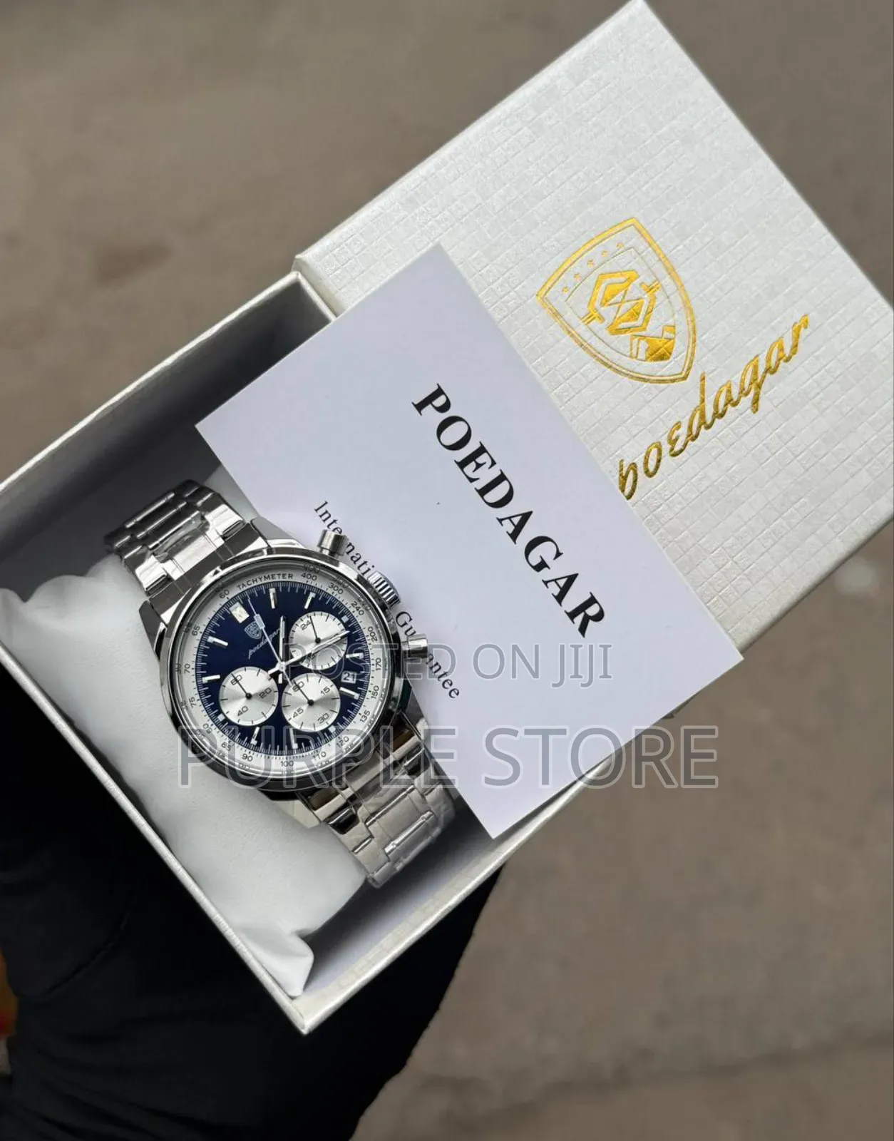 Poedagar Quality Chronograph Watch For* Men* Steel* Strap