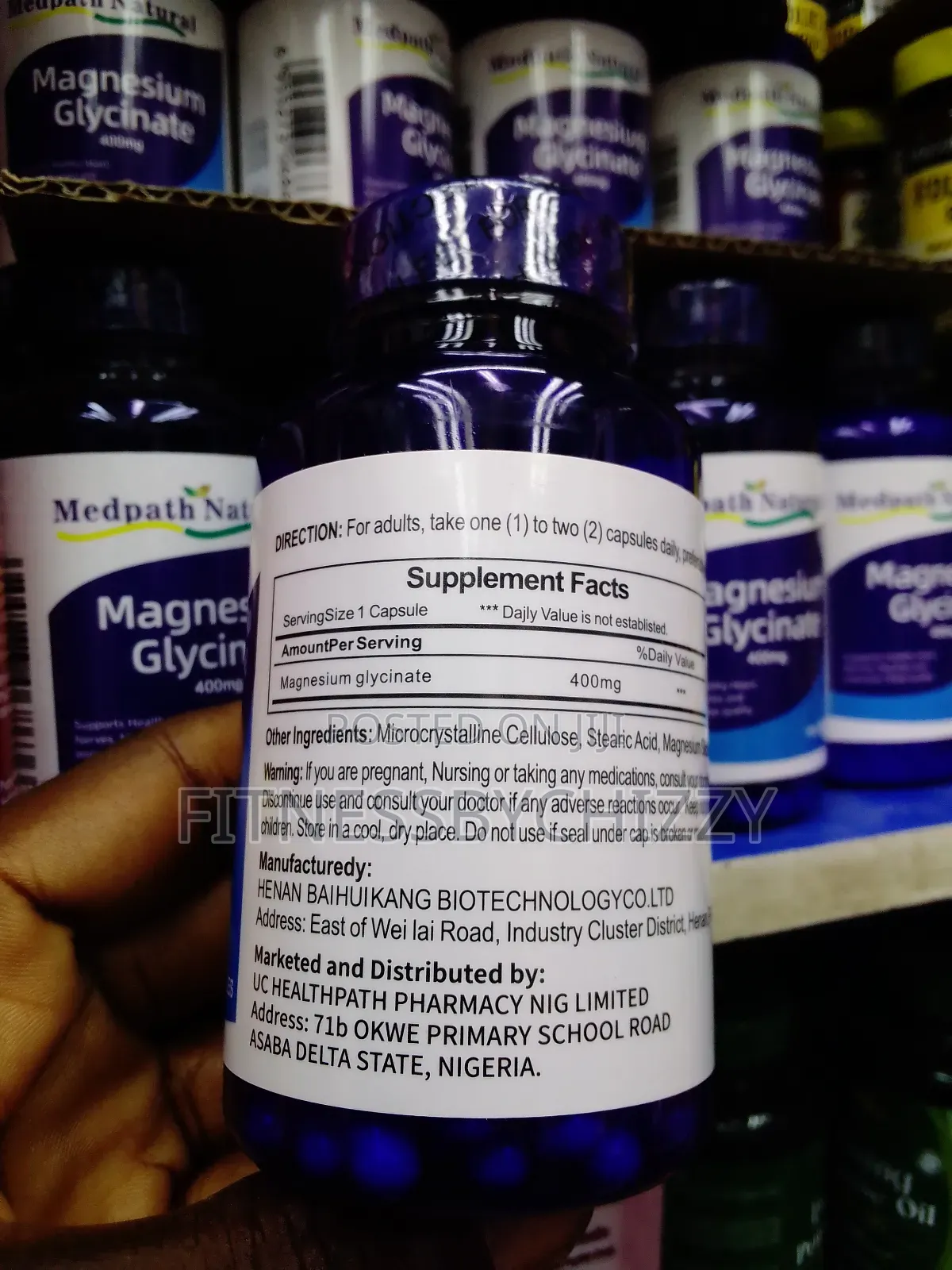 Medpath Natural Magnesium Glycinate 400mg X 100 Capsules