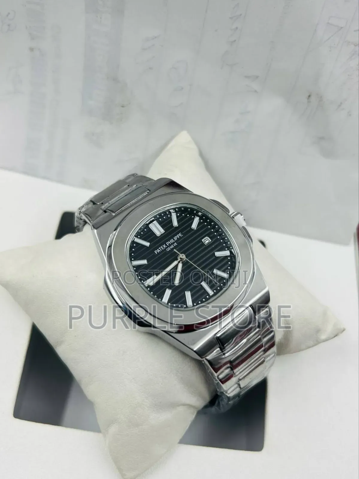 Patek Philippe Silver Steel Strap Unisex Watch