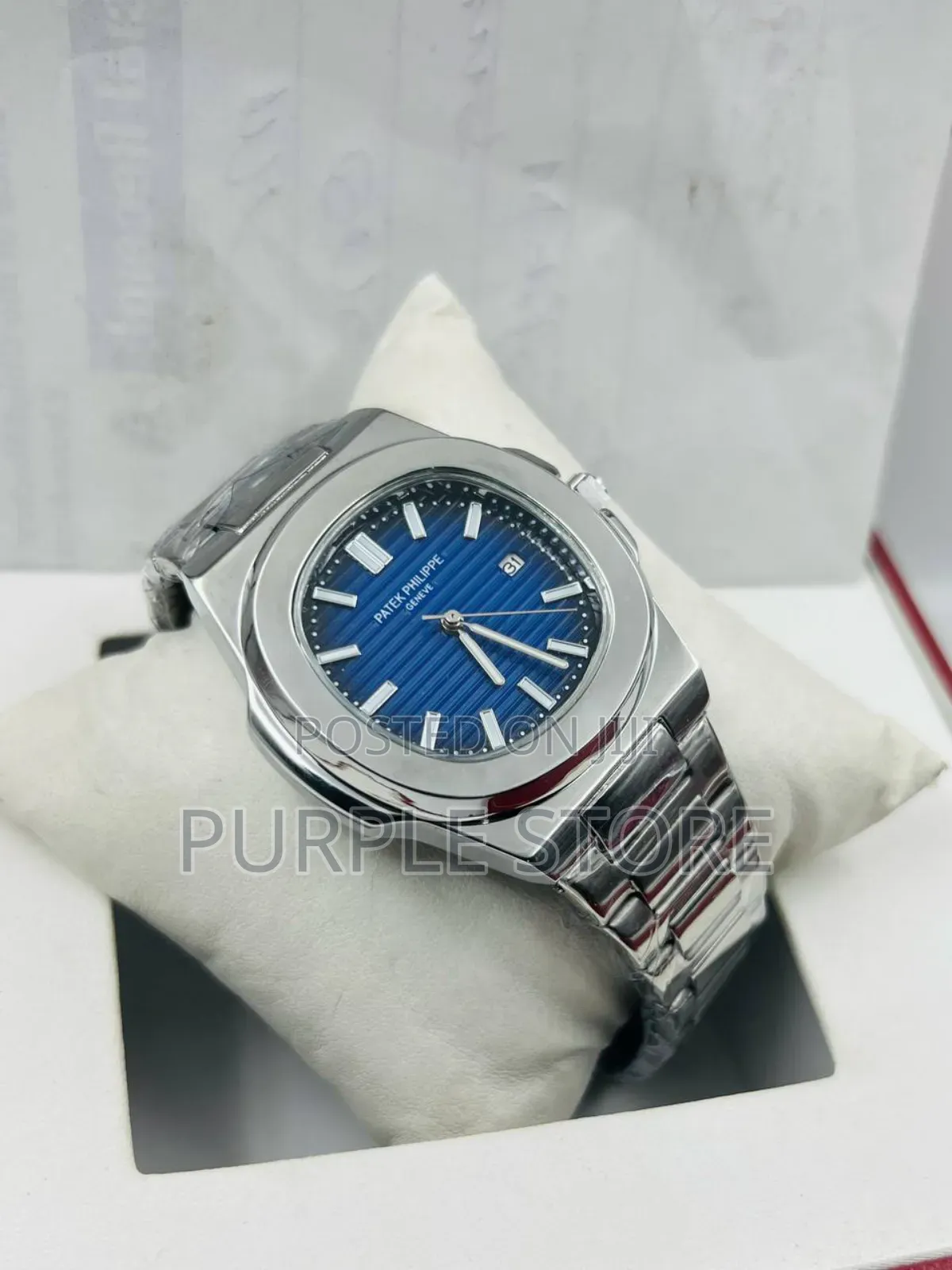 Patek Philippe Silver Steel Strap Unisex Watch
