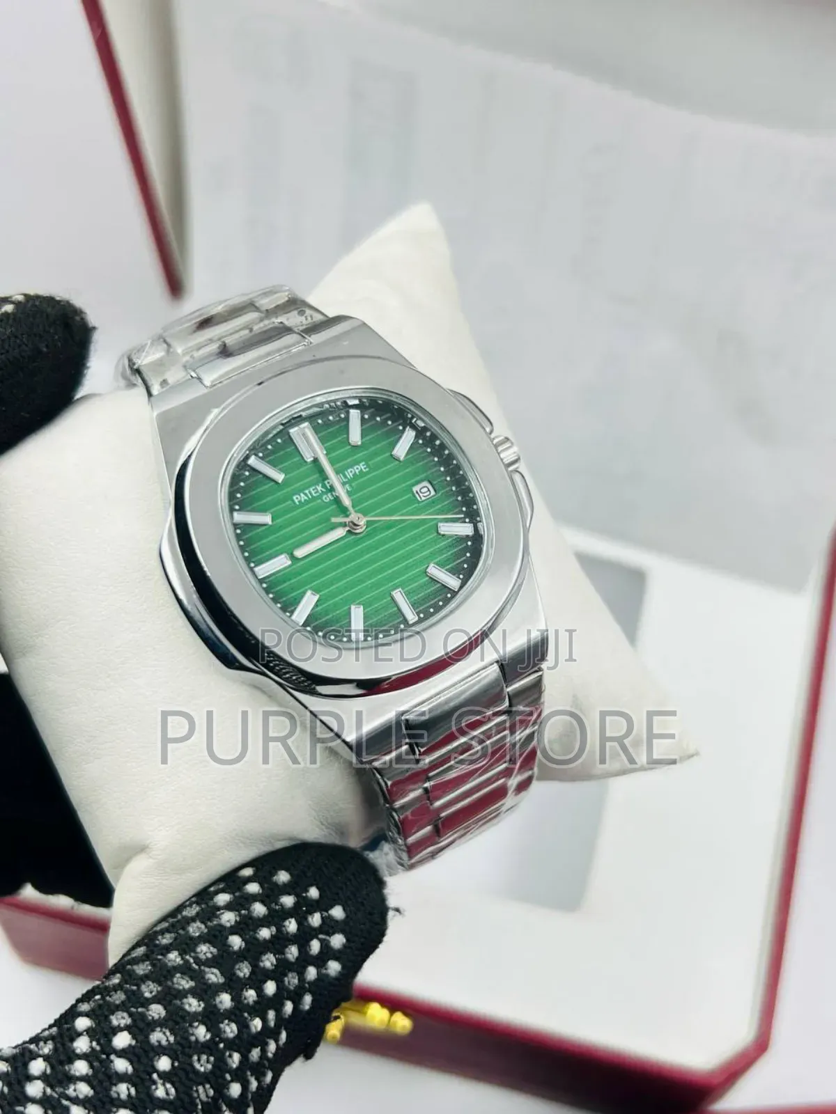 Patek Philippe Silver Steel Strap Unisex Watch