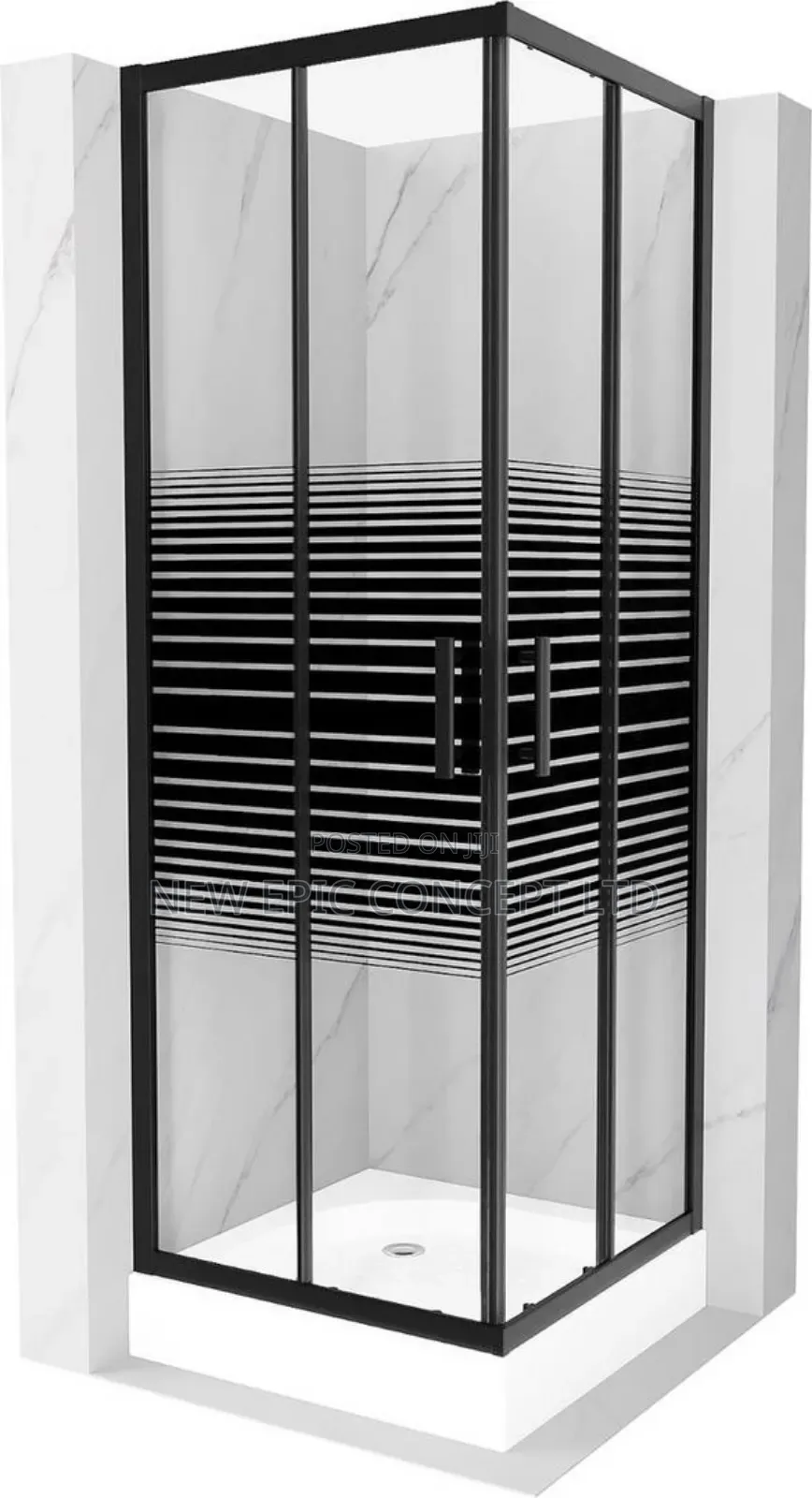 Italian Black Shower Cubicle With Base