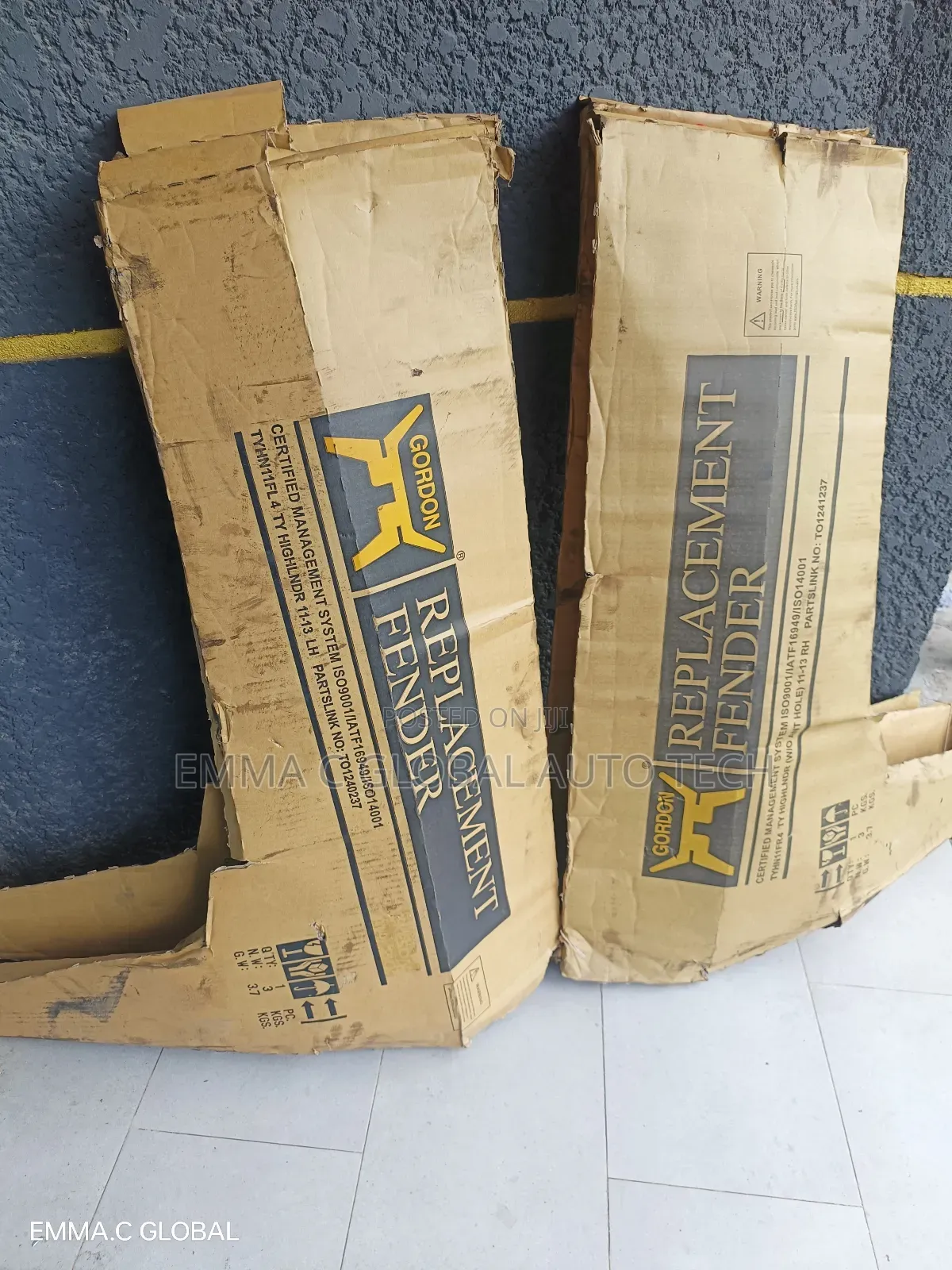Fender for Toyota Highlander 2012