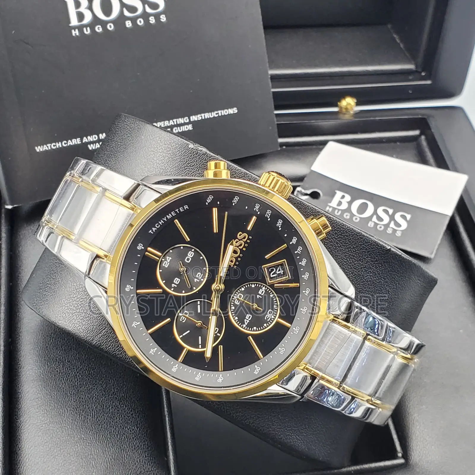 Hugo Boss Quality Luxury Men Chain Strap Wristwatch
