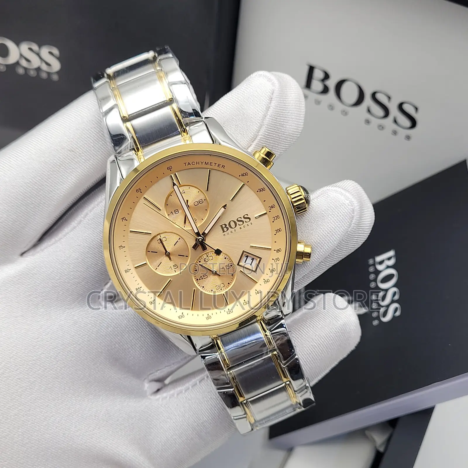 Hugo Boss Quality Luxury Men Chain Strap Wristwatch