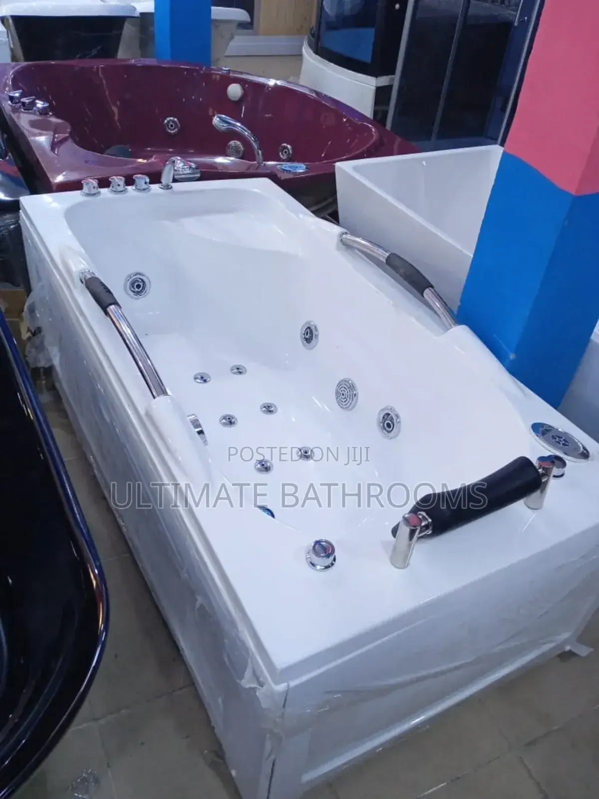 170x75cm White Single Jacuzzi