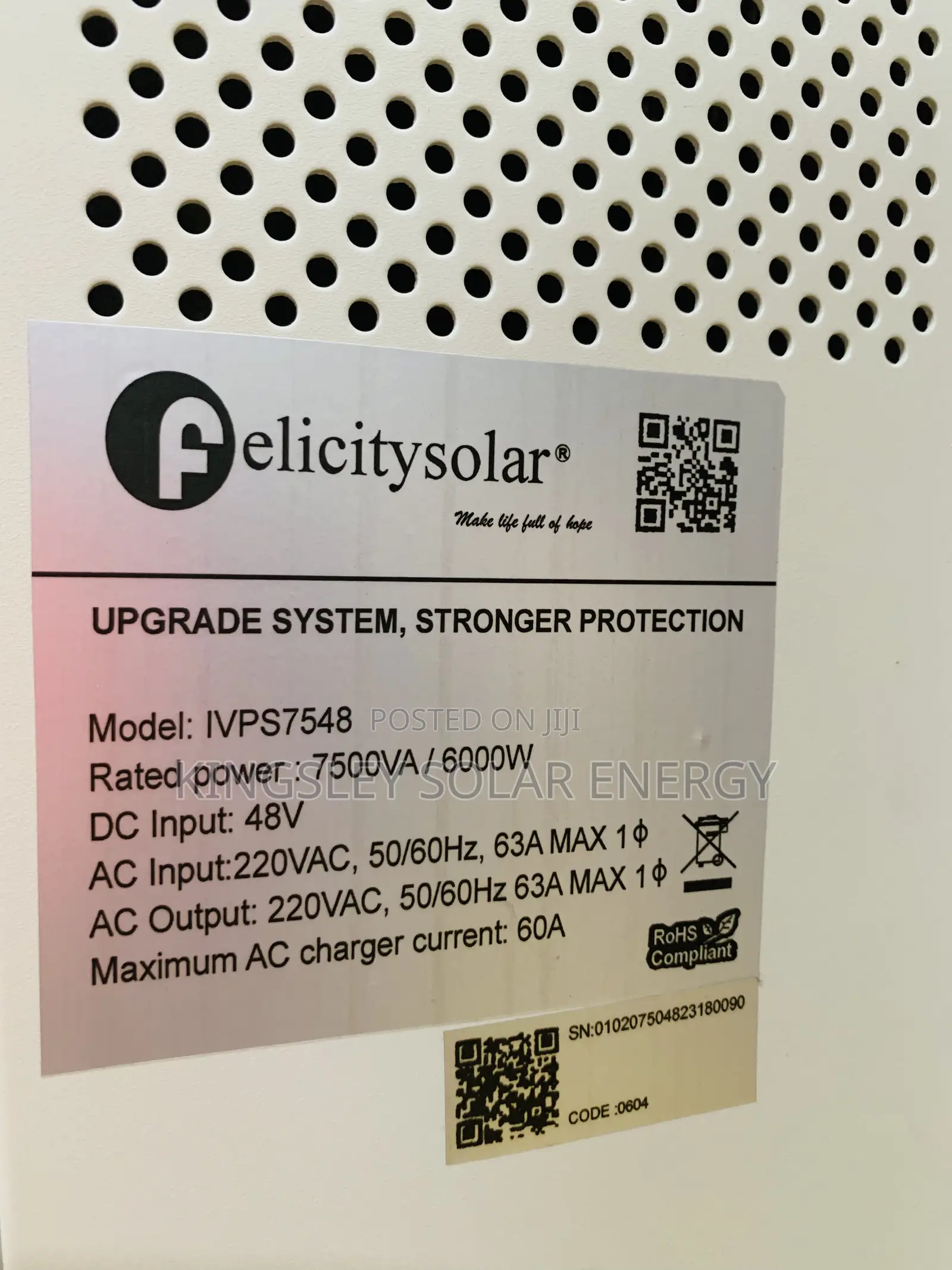 7.5kva Felicity Inverter (Ivps)