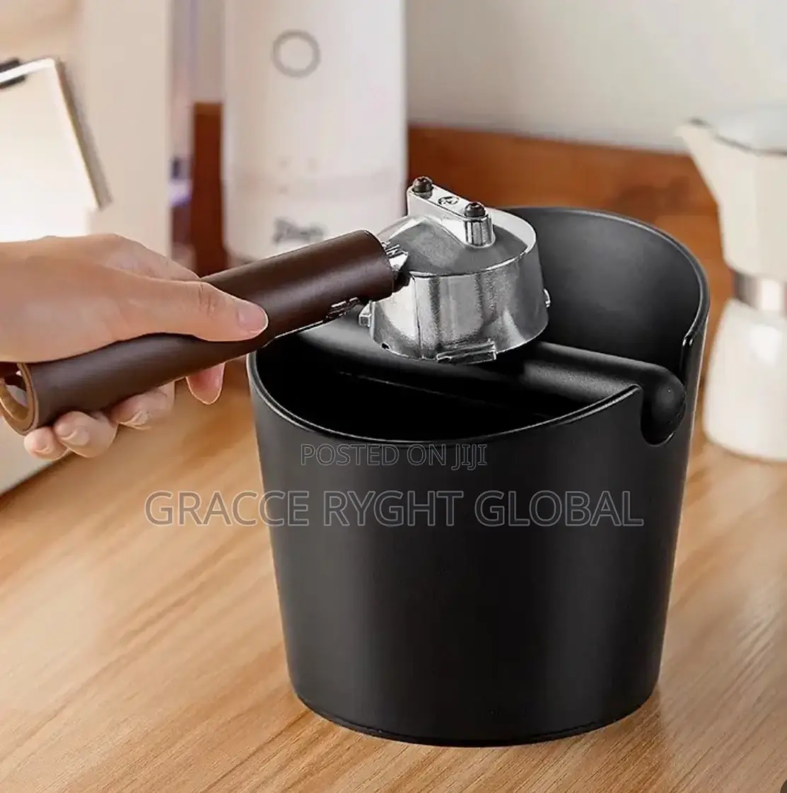 Coffee Knock Box/ Anti Slip Coffee Grind Dump Bin