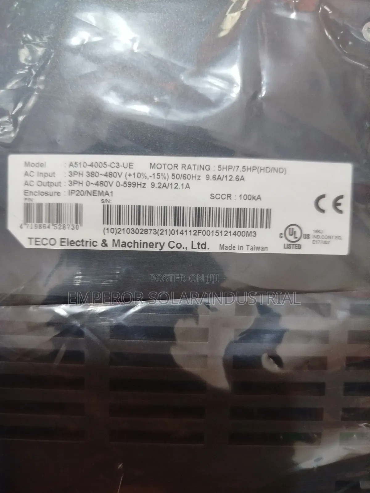 Frequency Drive Teco. 4kw VFD