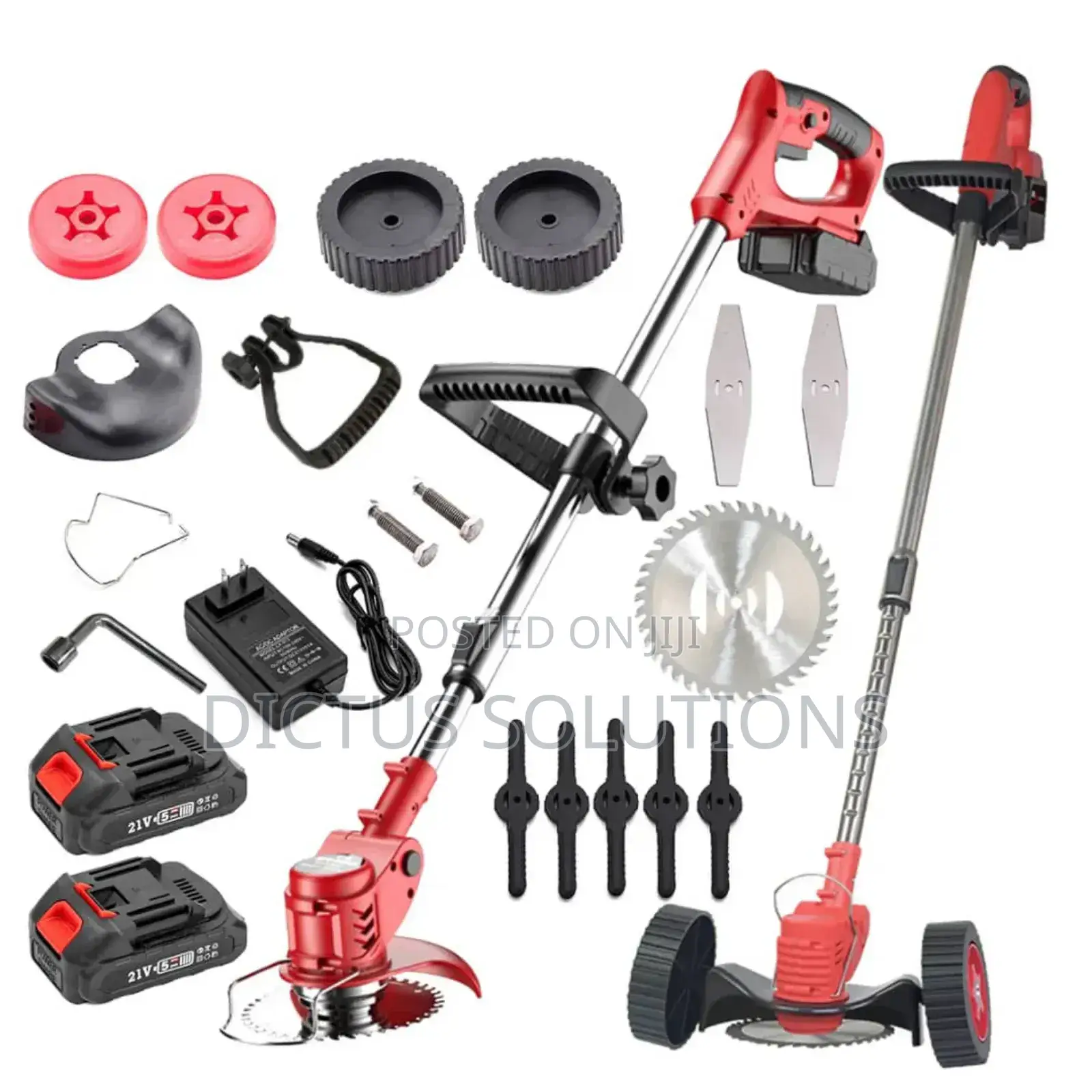Rechargeable Cordless Lawn Mower Grass Cutting Machine With Wheels