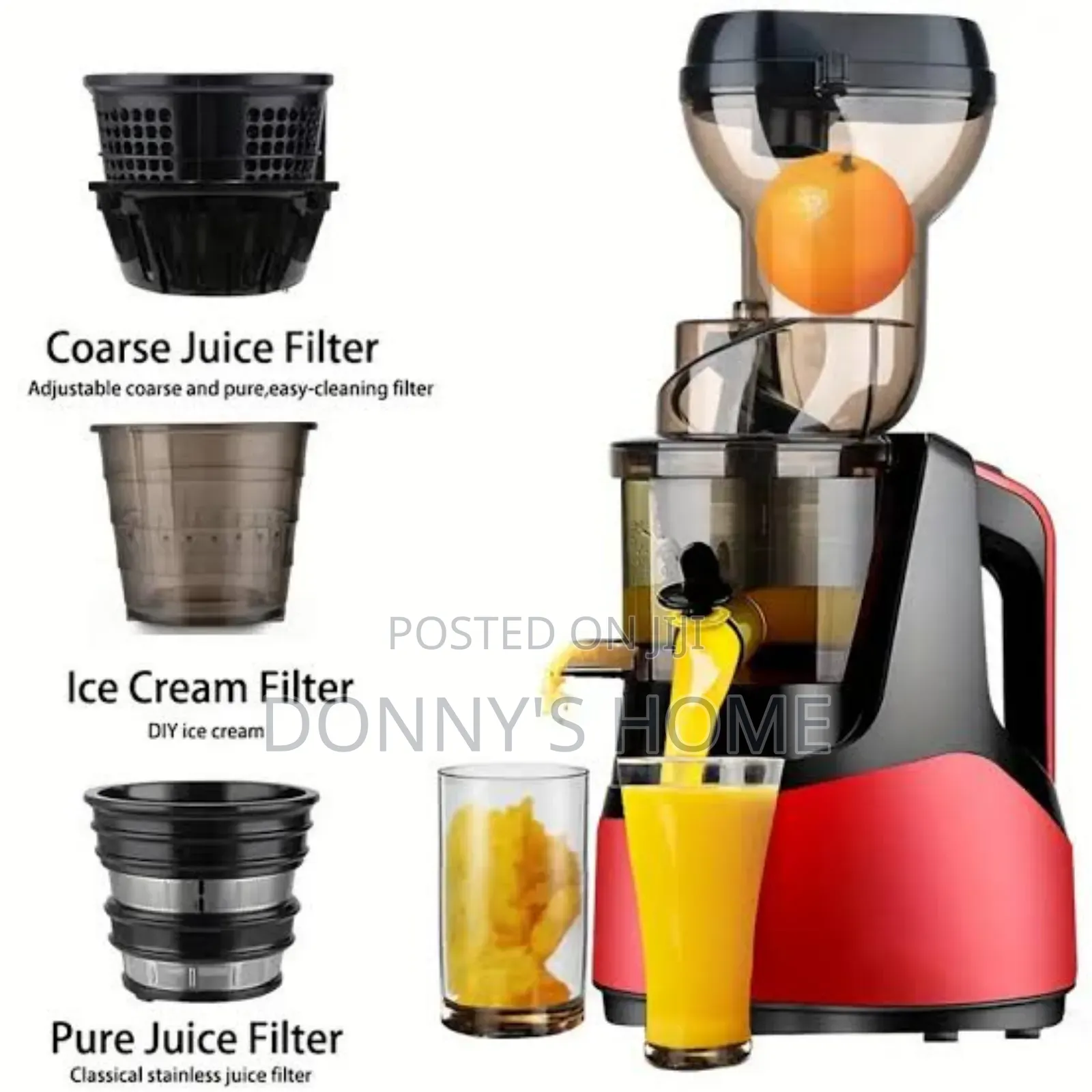 Ugasun Slow Masticating Juicer With Ice Cream Filter