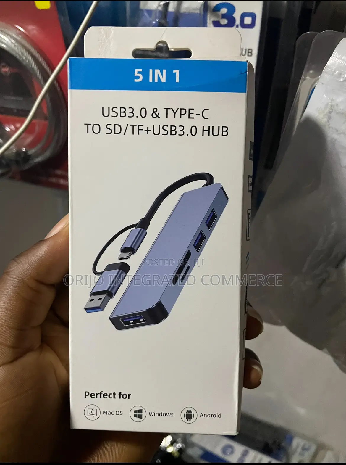 5 in 1 Usb3.0 Type-C to Sd/Tf+Usb3.0 Hub