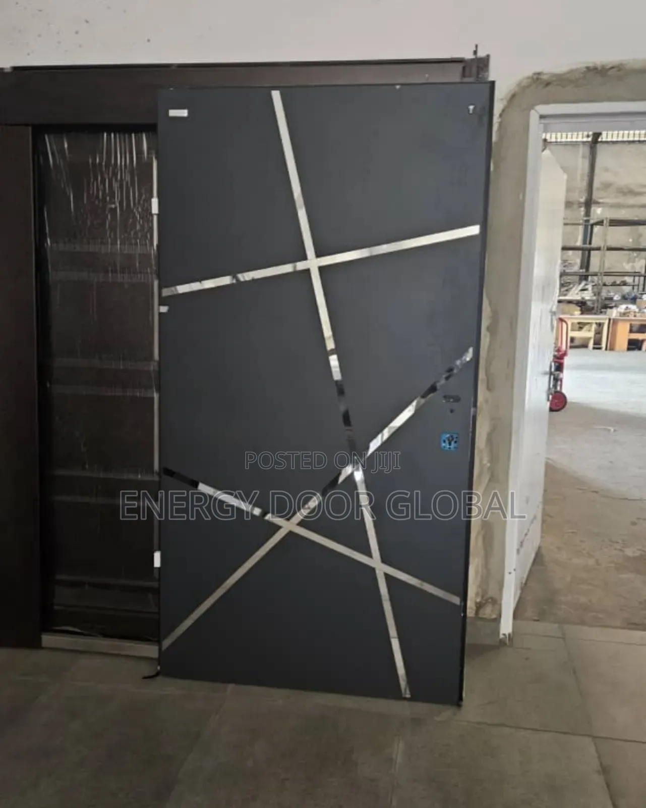4ft/7ft Diagonal Isreali 9inches Gray Security Exterior Door