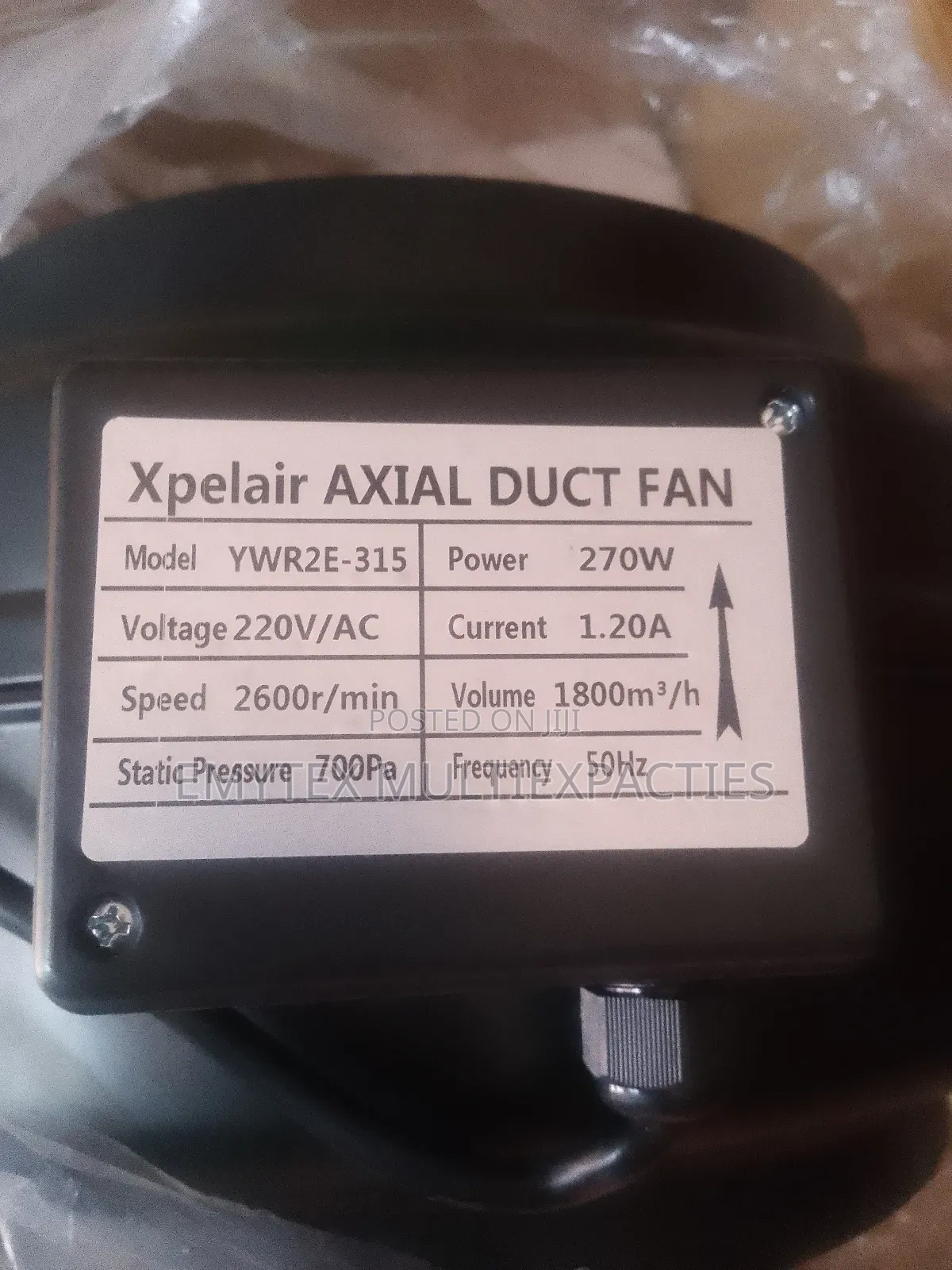 Xpelair Axial Duct Fan