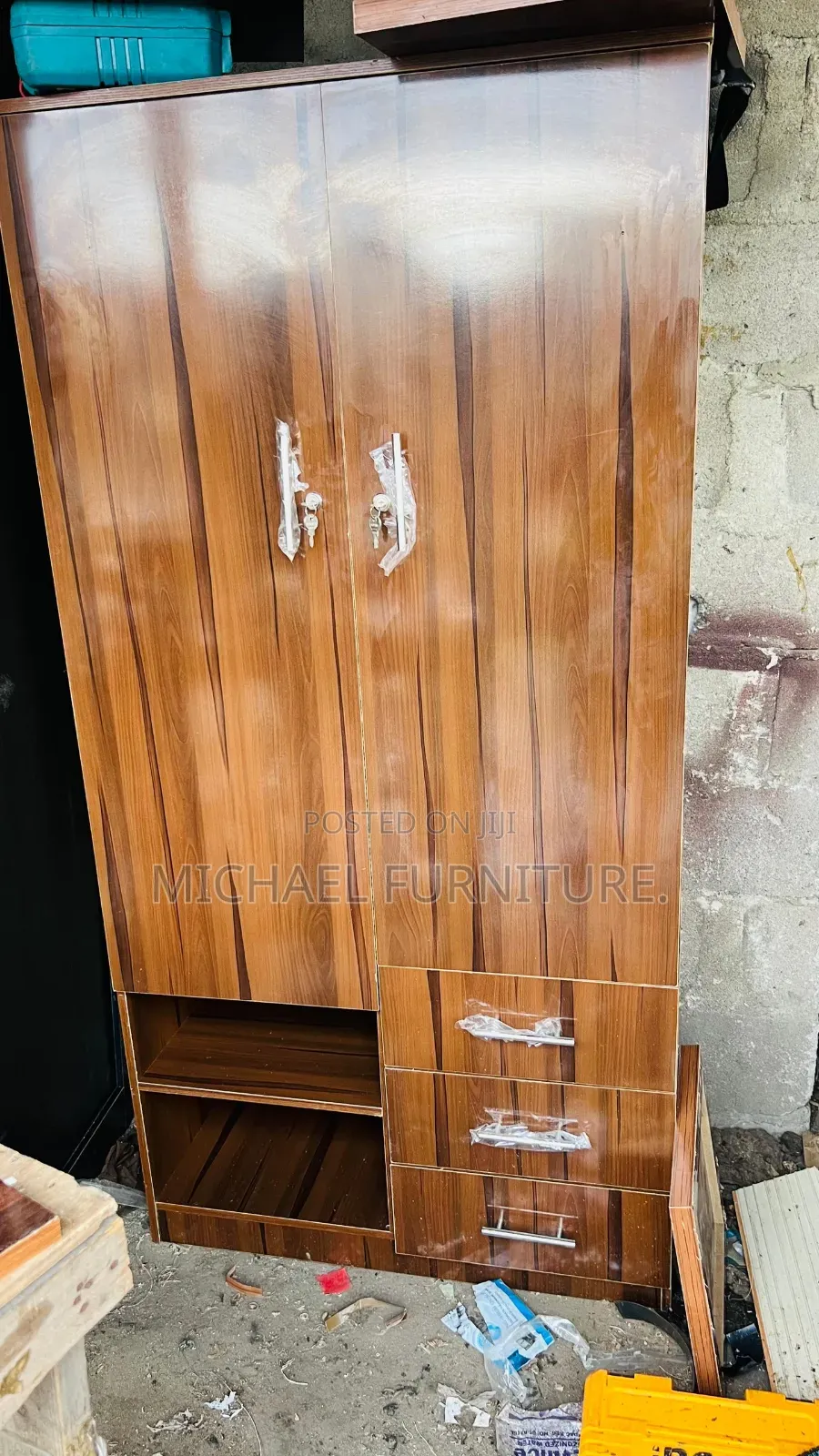 Brown Durable 3 by 6 Wardrobe
