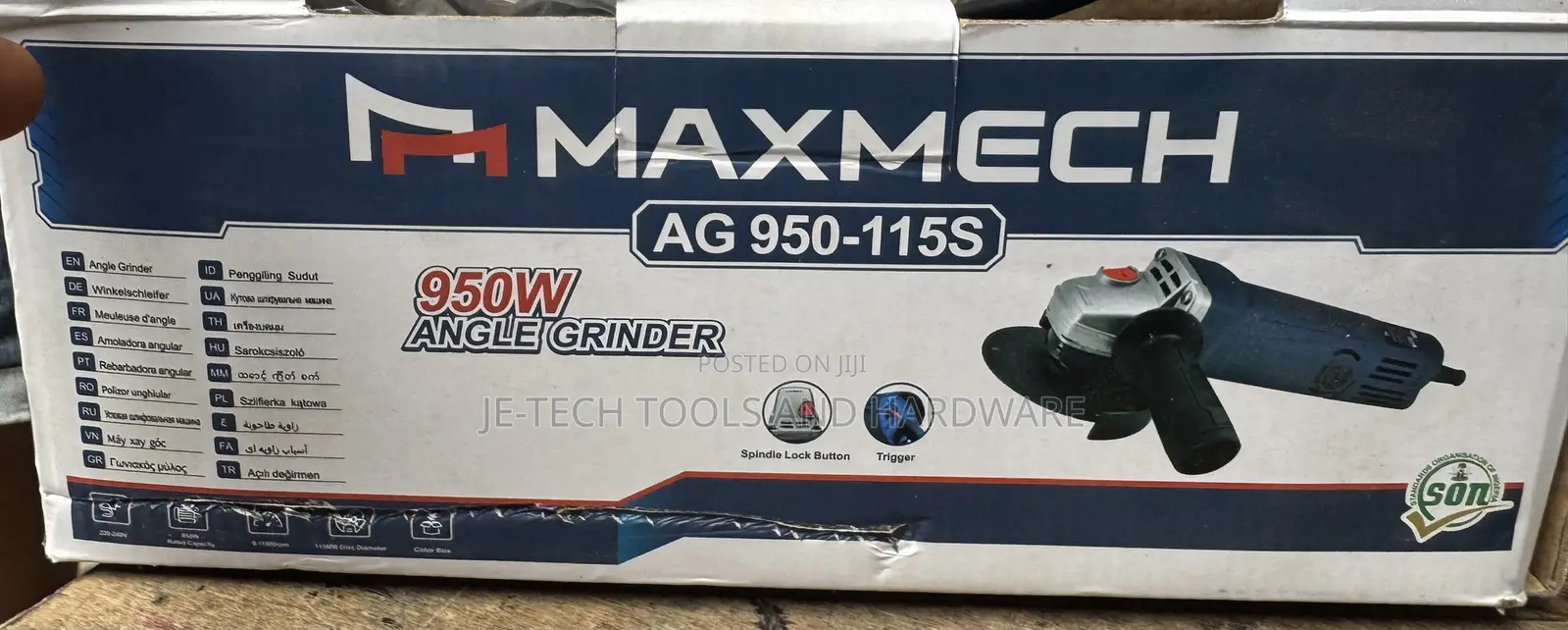 Maxmech 950w Angle Grinder, Model Ag 950-115s