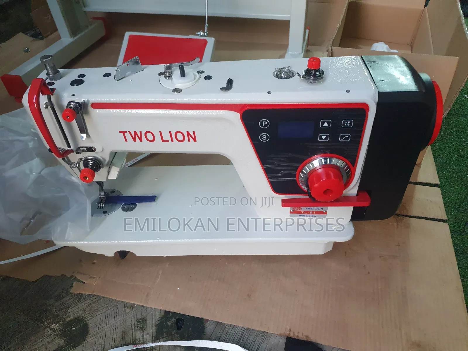 Two Lino Industrial Sewing Machines Direct Drive Model Tl91