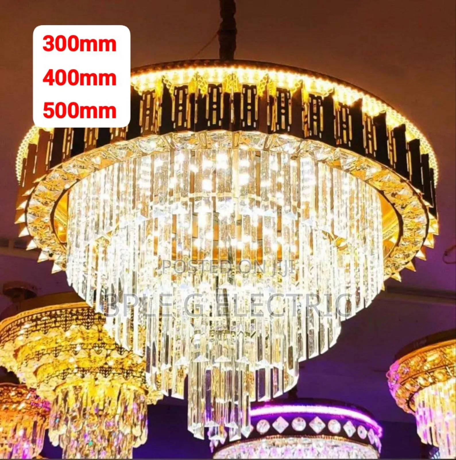 Led Crystal Dropping and Flush Chandelier 400mm
