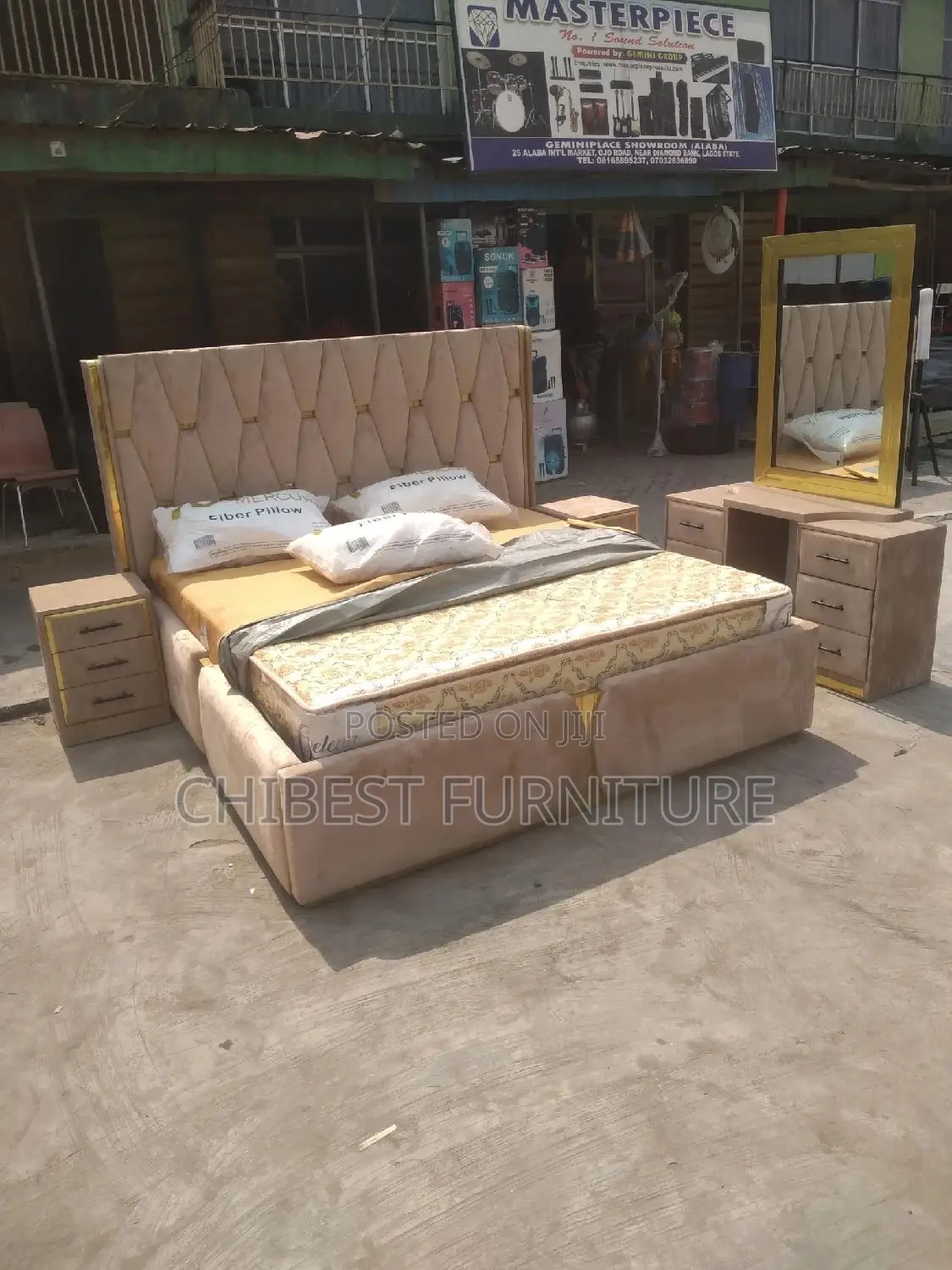 Quality 6by6 Complete Set of Ulphostery Padded Bed Frame