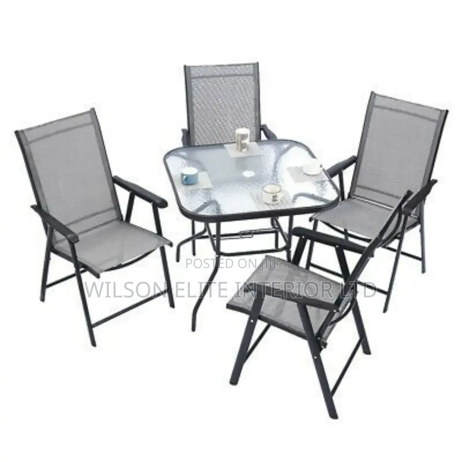 Garden Set/Outdoor Set With Glass Table