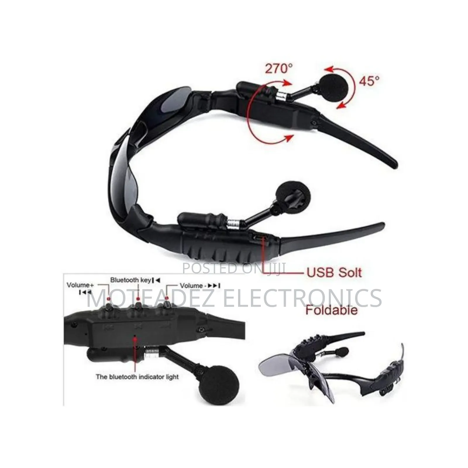 Bluetooth Earphone Sunglasses Wireless Stereo Headset