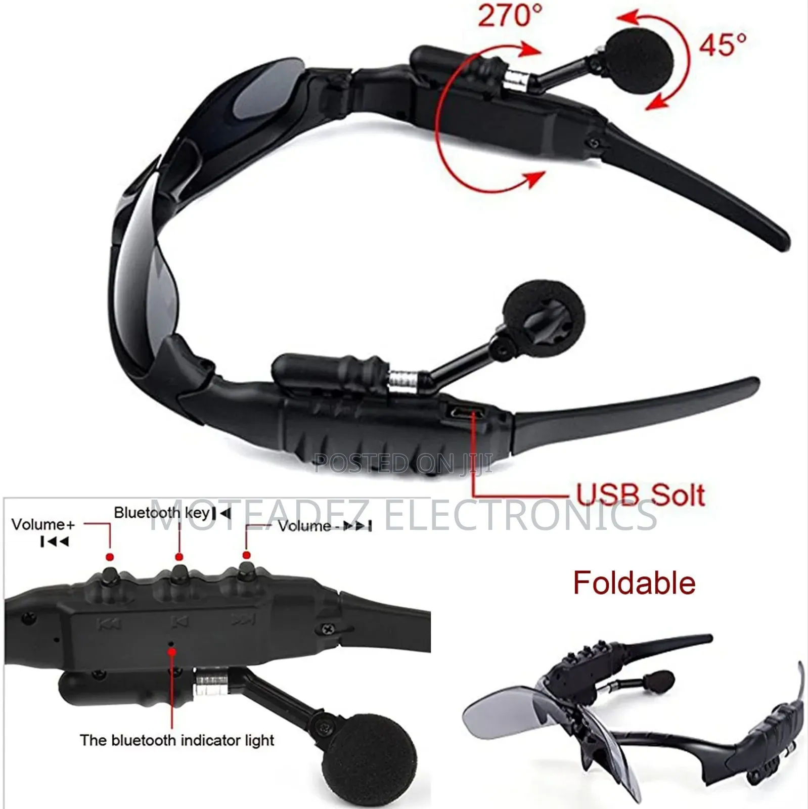 Bluetooth Earphone Sunglasses Wireless Stereo Headset