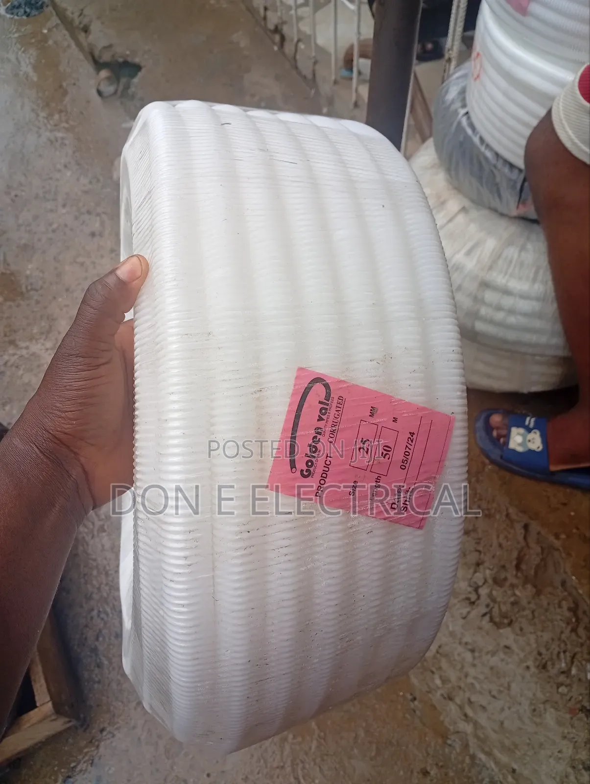 25mm Flexible Conduit Pipe White 50metrs
