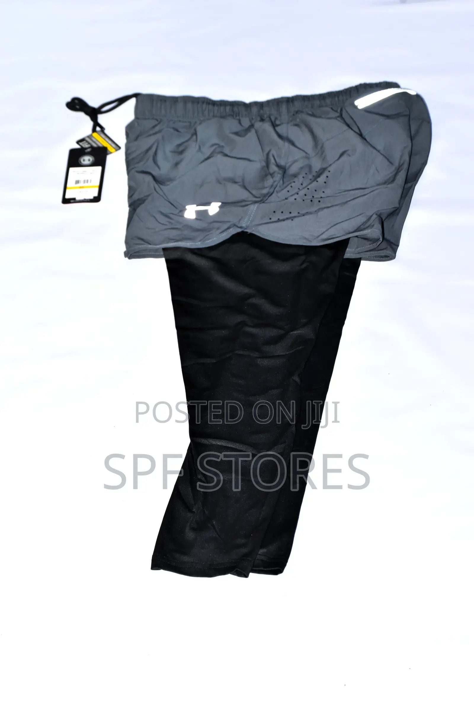 Gray Short With Long Inner Tight