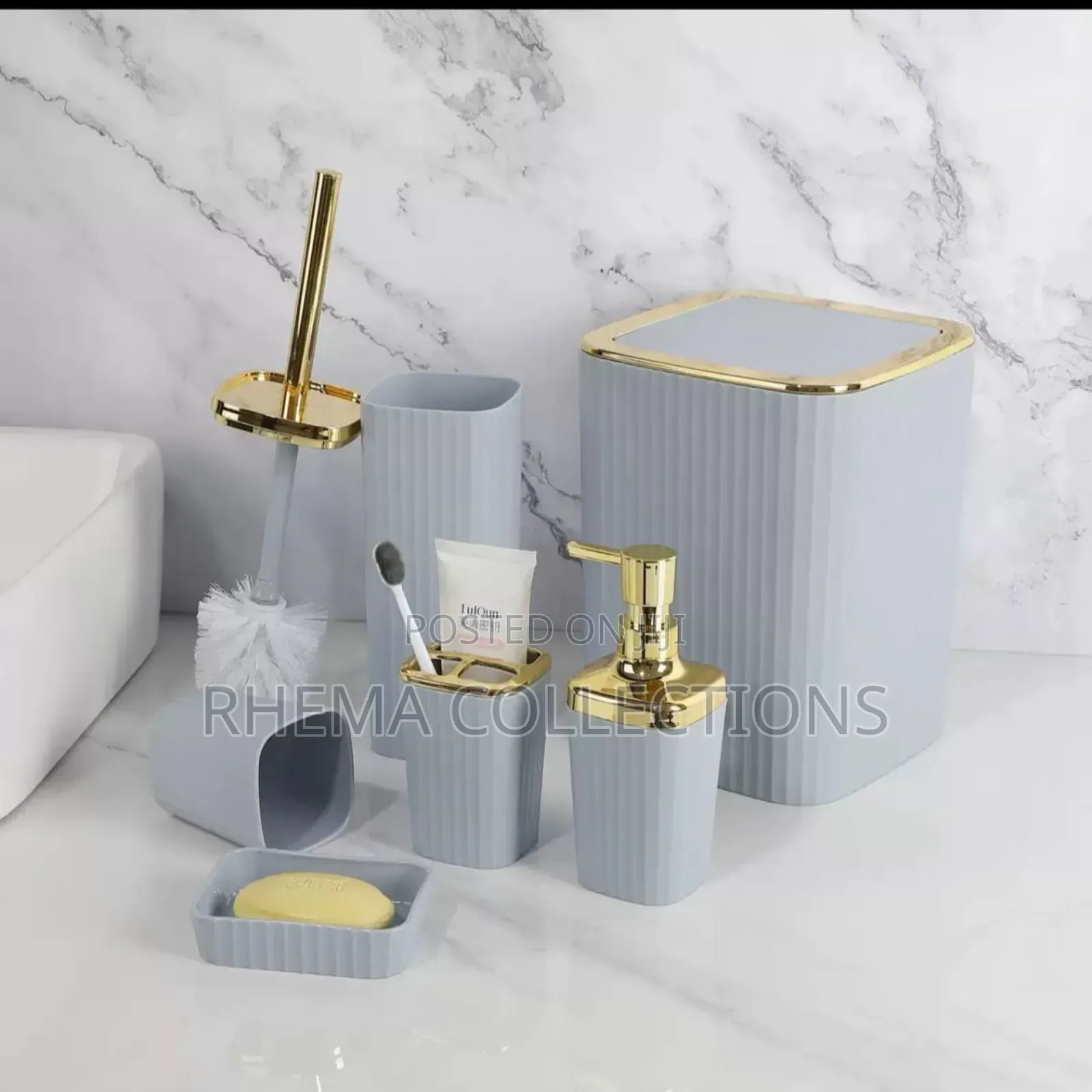 6 Pieces Luxury Bathroom Accessories Set