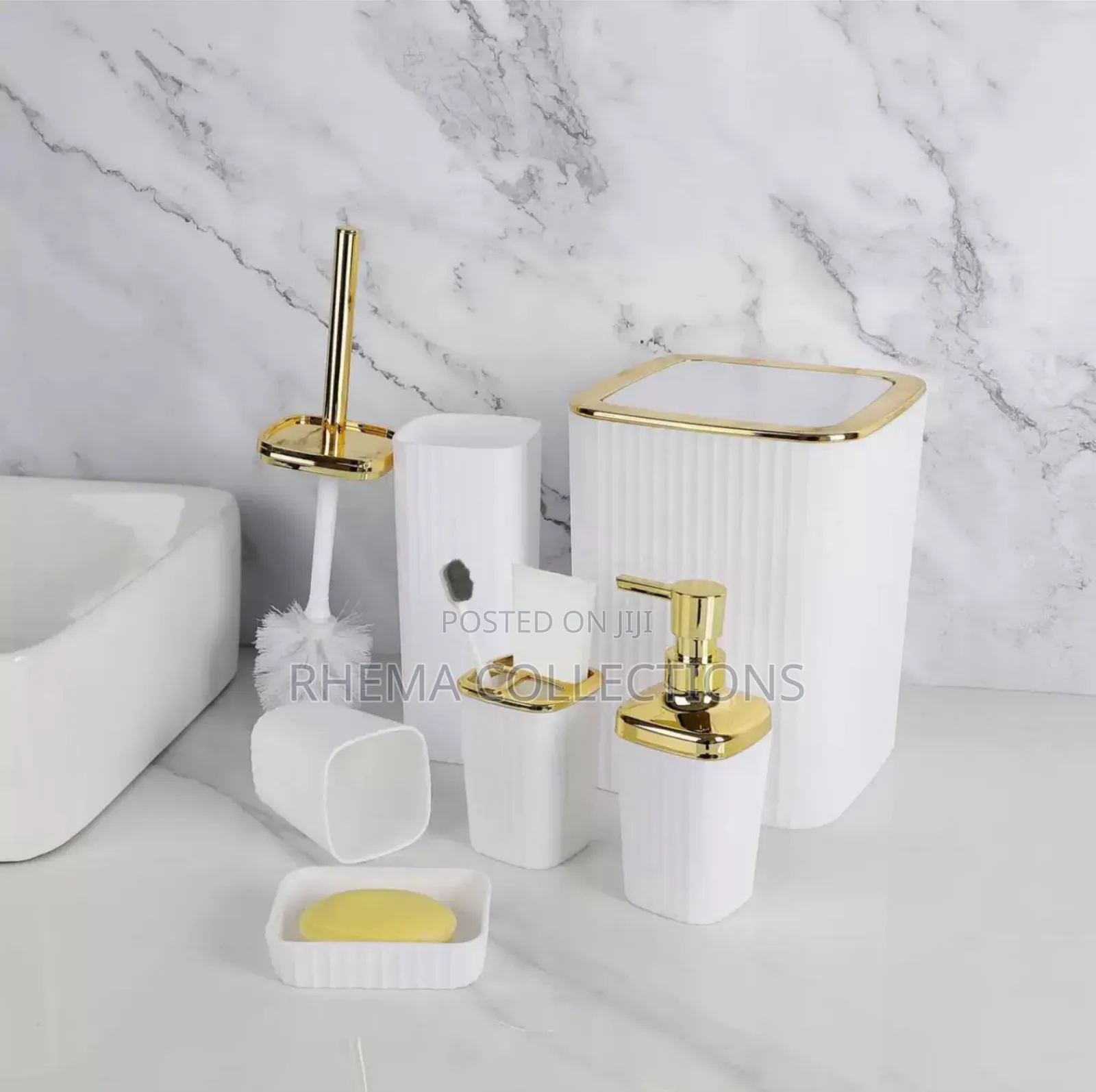 6 Pieces Luxury Bathroom Accessories Set