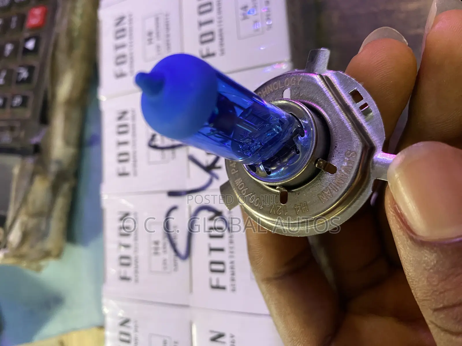 Original H4 Bulb Blue Glass 💡 Halogen
