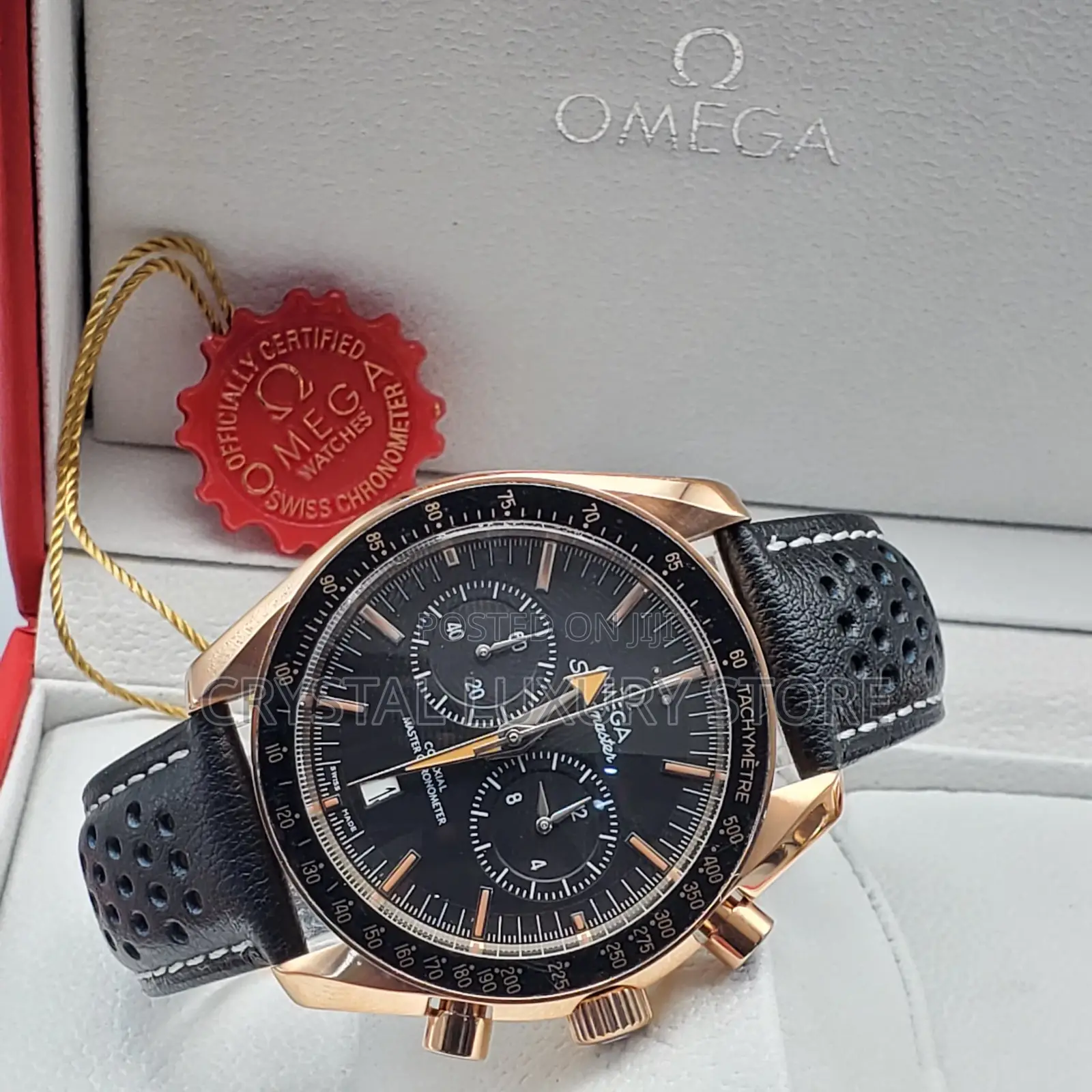 Omega Quality Luxury Men Genuine Leather Wristwatch Hnikk